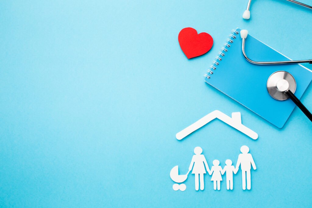 family-figure-shape-stethoscope-with-copy-space